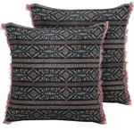 Dekokissen 2er Set Ruta Samtstoff 45 X 45 Cm Bunt Blumenmuster