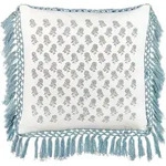 Dekokissen Pallida Baumwolle 45 X 45 Cm Blau Blumenmuster