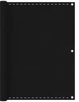 Vidaxl Balcony Screen Black 120x600 Cm Hdpe
