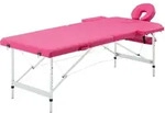 Massageliege Klappbar 2-zonen Mit Aluminiumgestell Rosa - Vidaxl