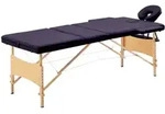 Vidaxl Massageliege Klappbar 3-zonen Mit Holzgestell Lila