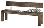 Massivmoebel24 - Bank Sheesham 160x35x76 Grau Ge&ouml;lt Nature Grey 701