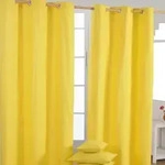 Gardinen Unifarben Gelb 2er Set 117 X 137 Cm - Homescapes
