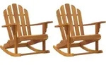 Adirondack-schaukelst&uuml;hle 2 Stk. 79x100x103 Cm Massivholz Teak Vidaxl