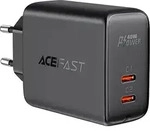 Acefast Dual Ladeger&auml;t 2x Usb Typ C 40w, Pps, Pd, Qc 3.0, Afc, Fcp Netzteil Adapter