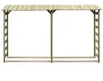 Holzlagerung Vidaxl Wood Storage Shelter Druckbehandeltes Kiefernholz 300x44x176cm