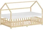 Ml-design Kinderbett Hausbett 120x200 Cm Mit Matratze, Rausfallschutz, Dach &