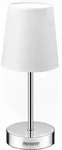 Nachttischlampe Stoffschirm 32cm Hoch E14 Chrom 15w Wohnzimmer Schlafzimmer B&uuml;ro