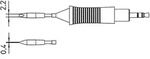 Weller Rtm 022 S L&ouml;tspitze Mei&szlig;elform, Gerade Spitzen-gr&ouml;&szlig;e 2.2 Mm Inhalt 1 St.