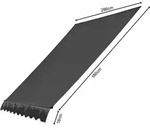 Ersatzdach F&uuml;r Klemmmarkise 300x130cm Grau Balkon Sonnensegel Ersatzbezug