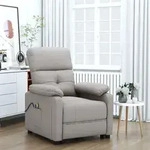 Massagesessel Elektrisch Taupe Stoff Vidaxl
