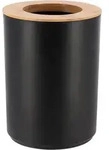 Abfalleimer Pp Mit Deckel Bambus 5l - Schwarz Bambus - Tendance