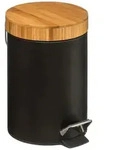 5five Simply Smart - M&uuml;lleimer Mit Bambusdeckel 3l Natur&eacute;o Schwarz - 5five