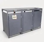 Albatros M&uuml;lltonnenbox 3er Hauswandversion, 120l Bis 240l, F&uuml;r Drei Tonnen,