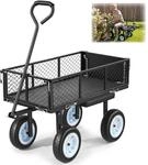 Vevor Bollerwagen 226,8 Kg Tragkraft, Gartenwagen Mit Sitz & Pu-r&auml;dern,