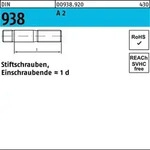 Din 938 Stiftschraube M10x55 Edelstahl A2 Blank 25 Stk