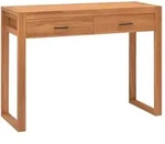 Schreibtisch Mit 2 Schubladen 100x40x75 Cm Teakholz Vidaxl