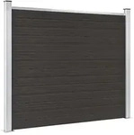 Zaunelement Wpc 180x146 Cm Schwarz - Vidaxl