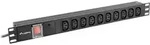 Lanberg Pdu-10i-0200-iec-bk Schwarze Steckdosenleiste 10 Ausg&auml;nge