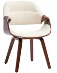 Esszimmerstuhl Maira Walnuss/creme Stoff