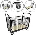 Gitterwagen Plattformwagen 500 Kg 119x67x107cm Vierwandwagen Transportwagen