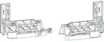 Gu Grundkarton Laufwagen Laufschuh 966/150 Rechts, Tragkraft Max. 150 Kg
