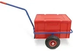 Brb Handwagen Mit Herausnehmbarer Kunststoffkiste 600x400x320 Mm, Mit Pannensicheren