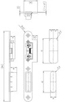 Kfv - Lappenschlie&szlig;blech 8050 Mit At-st&uuml;ck 115, 204 X 24 X 3mm, Links, Edelstahl