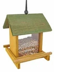 Holz Vogelfutter Haus Zum Aufh&auml;ngen - 21 X 17 Cm - Vogelhaus Mit Sichtfenster Aus