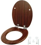 Relaxdays Toilettendeckel, Doppelte Absenkautomatik, 37,5 X 43,5 Cm, Mdf, 150 Kg,