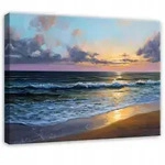 Leinwandbild Strand Und Meer, Natur Landschaft F&uuml;r Schlafzimmer, Wohnzimmer Und