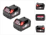 Milwaukee Akku Starter 18v Set Mit 2x M18 B4 Akku 4,0ah ( 4932430063 )