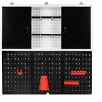 Werkzeugwand Und Werkzeugschrank Set, 3x Lochwand Plus 1x H&auml;ngeschrank,