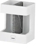 Porte-brosse &Agrave; Dents Blanc Mat & Aspect Pierre - Cube - Kela