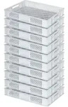 Brb 10x Eurobeh&auml;lter/stapelbeh&auml;lter, Lxbxh 600x400x90 Mm, Inhalt 15 Liter (wei&szlig;)