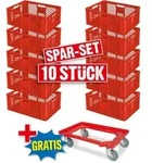 Brb 10 Eurobeh&auml;lter, Lxbxh 600x400x240 Mm, Lebensmittelecht + 1 Transportroller