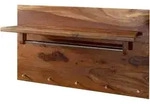 Wandgarderobe Sheesham 100x32x62 Walnuss Gewachst Toronto 246