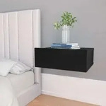 H&auml;ngender Nachttisch Schwarz 40x30x15 Cm Holzwerkstoff Vidaxl