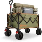 Sekey 150kg Bollerwagen Faltbar Handwagen Mit Breiten Reifen Campingwagen Mit Bremse,