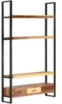 B&uuml;cherregal 118x30x200 Cm Massives Altholz Vidaxl