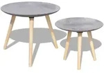 2-tlg. Beistelltisch/couchtisch-set 55 Cm & 44 Cm Betongrau Vidaxl