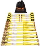 Mophorn - Vevor 8er-set Spanngurt 0,05 X 4,6 M Zurrgurt 1995,8 Kg Ratschenzurrgurt