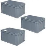 Brb 3x Eurobeh&auml;lter Mit 2 Durchfassgriffen, Lxbxh 600x400x320 Mm, 63 Liter...
