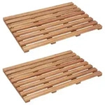 Badematten 2 Stk. Massivholz Akazie 56 X 37 Cm Vidaxl