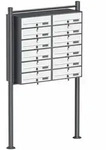 Wiltec - 12er Briefkastenanlage Wei&szlig;/anthrazit 898 X 270 X 1500 Mm,...