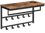Wandgarderobe Mit Ablage Und Haken, Wandregal Industriestil 60 X 30 Cm