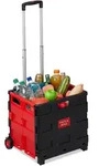 2 X Einkaufstrolley Klappbar Im Set, Teleskop-griff, 2 Gummi Rollen, Bis 35 Kg,
