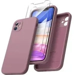 Iphone 11 H&uuml;lle 2x Schutzfolie Silikon Gel Rubber Case Eckige Kante...