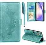 Samsung Galaxy A54 5g Lederh&uuml;lle Flip Wallet Case Gr&uuml;n