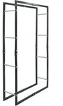 Brennholzregal Schwarz 80&times;25&times;150 Cm Stahl Vidaxl